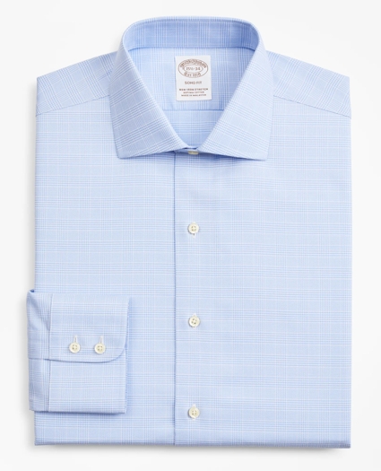 Stretch Soho Extra-Slim-Fit Dress Shirt, Non-Iron Royal Oxford English Collar Glen Plaid, image 4