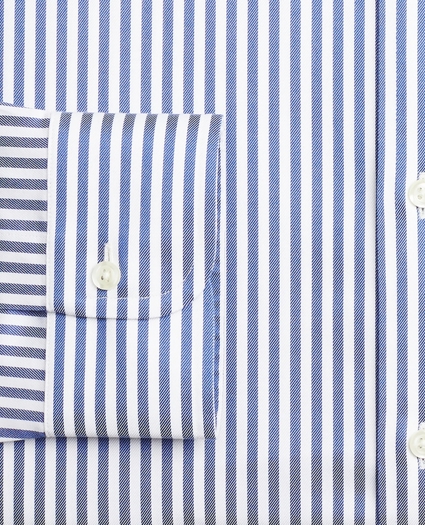 Stretch Madison Relaxed-Fit Dress Shirt, Non-Iron Twill English Collar Bold Stripe, image 3