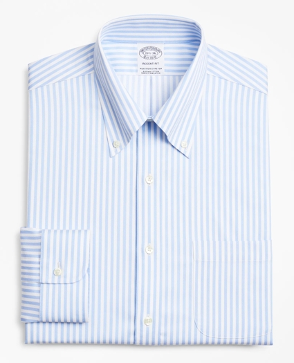 Stretch Regent Regular-Fit Dress Shirt, Non-Iron Twill Button-Down Collar Bold Stripe, image 4