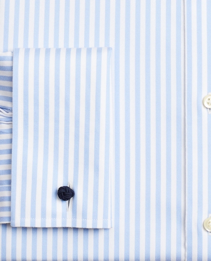 Stretch Milano Slim-Fit Dress Shirt, Non-Iron Twill Ainsley Collar French Cuff Bold Stripe, image 3