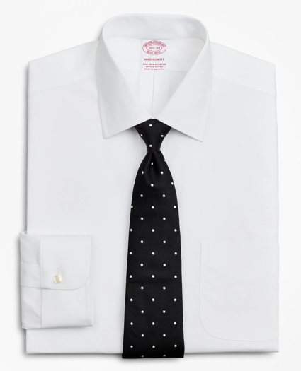 Stretch Madison Relaxed-Fit Dress Shirt, Non-Iron Poplin Ainsley Collar, image 1