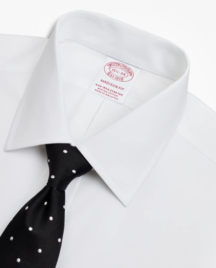 Stretch Madison Relaxed-Fit Dress Shirt, Non-Iron Poplin Ainsley Collar, image 2