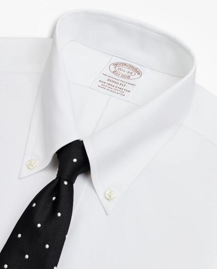Stretch Soho Extra-Slim-Fit Dress Shirt, Non-Iron Poplin Button-Down Collar, image 2