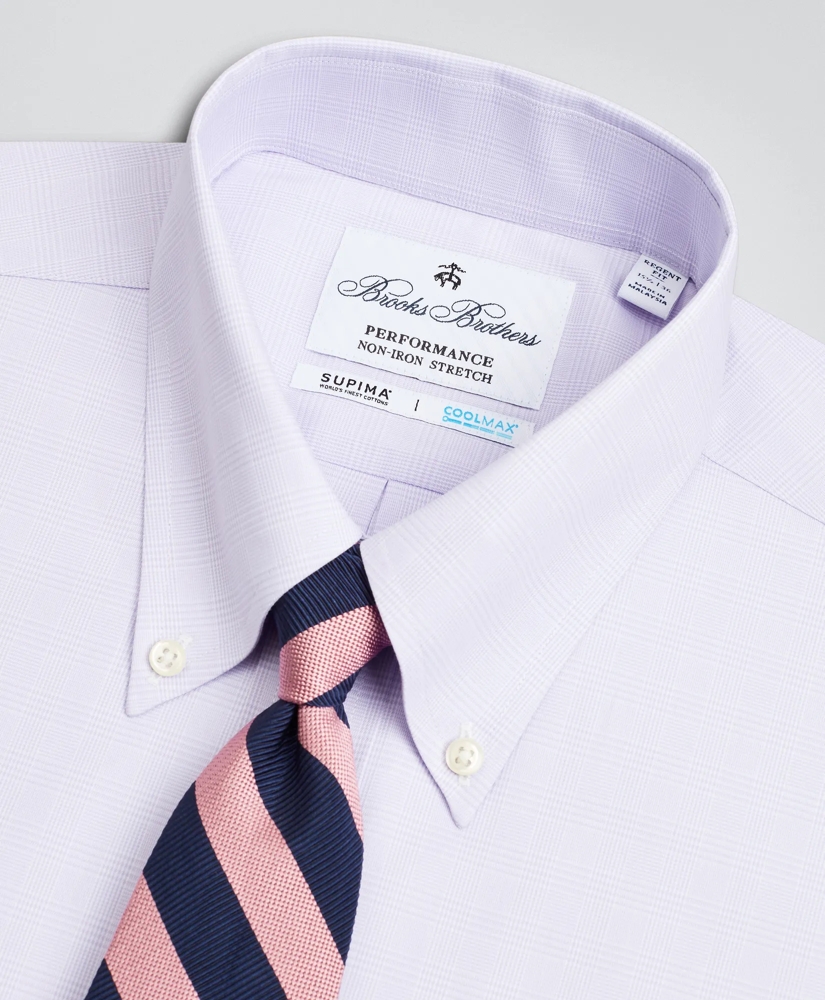 Regent Regular-Fit Dress Shirt, Performance Non-Iron with COOLMAX®, Button-Down Collar Twill Check, image 2