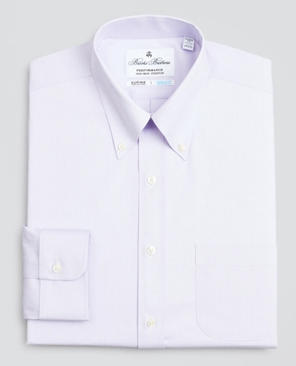 Regent Regular-Fit Dress Shirt, Performance Non-Iron with COOLMAX®, Button-Down Collar Twill Check, image 4