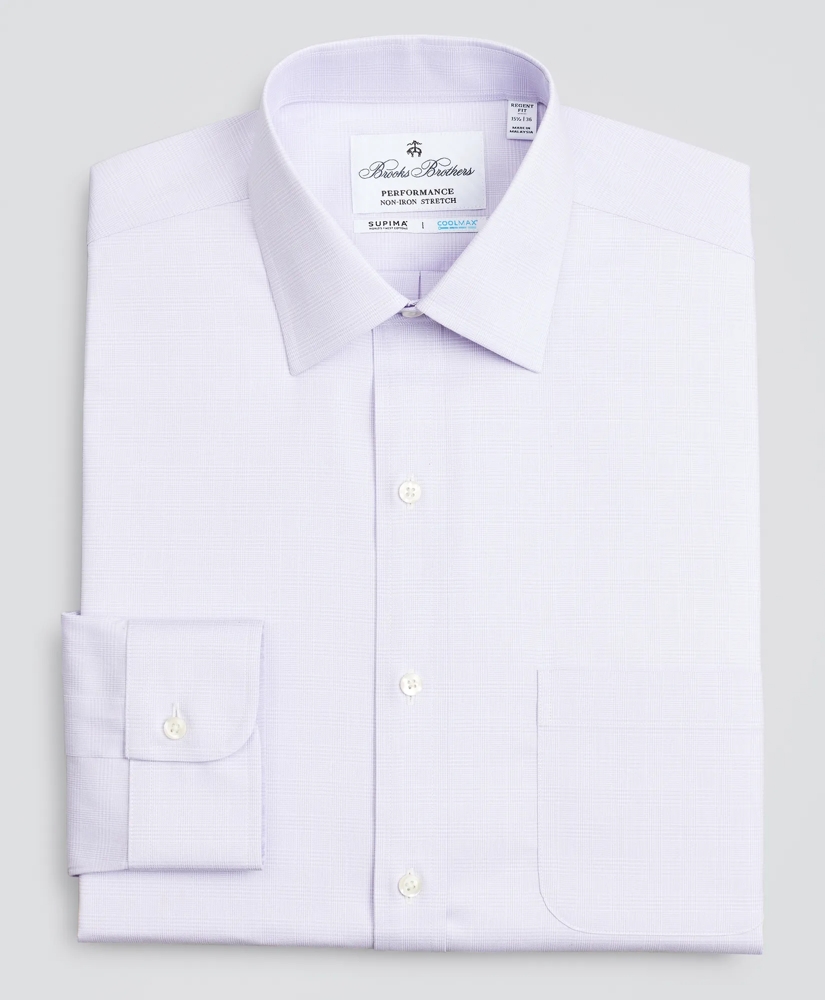 Regent Regular-Fit Dress Shirt, Performance Non-Iron with COOLMAX&reg;, Ainsley Collar Twill Check, image 4