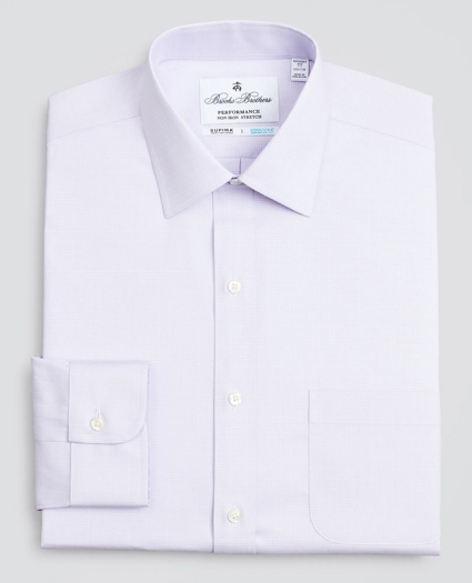 Regent Regular-Fit Dress Shirt, Performance Non-Iron with COOLMAX&reg;, Ainsley Collar Twill Check, image 4