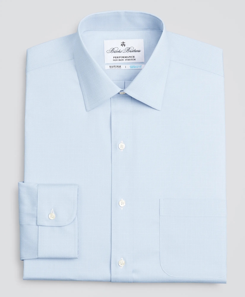 Regent Regular-Fit Dress Shirt, Performance Non-Iron with COOLMAX, Ainsley  Collar Twill Check