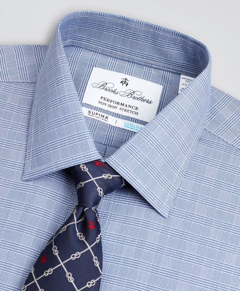 Regent Regular-Fit Dress Shirt, Performance Non-Iron with COOLMAX®, Ainsley Collar Twill Check, image 2