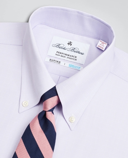 Madison Relaxed-Fit Dress Shirt, Performance Non-Iron with COOLMAX®, Button-Down Collar Twill Check, image 2