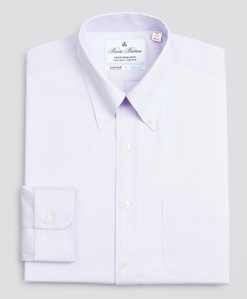 Madison Relaxed-Fit Dress Shirt, Performance Non-Iron with COOLMAX®, Button-Down Collar Twill Check, image 4