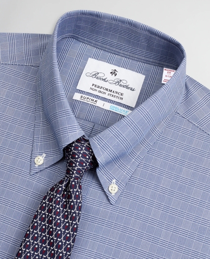Madison Relaxed-Fit Dress Shirt, Performance Non-Iron with COOLMAX®, Button-Down Collar Twill Check, image 2