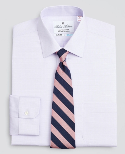 Madison Relaxed-Fit Dress Shirt, Performance Non-Iron with COOLMAX®, Ainsley Collar Twill  Check, image 1