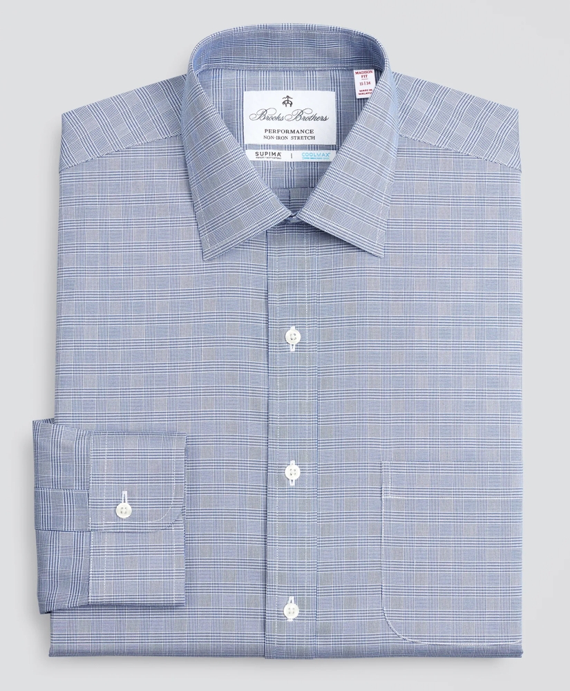 Madison Relaxed-Fit Dress Shirt, Performance Non-Iron with COOLMAX®, Ainsley Collar Twill  Check, image 4