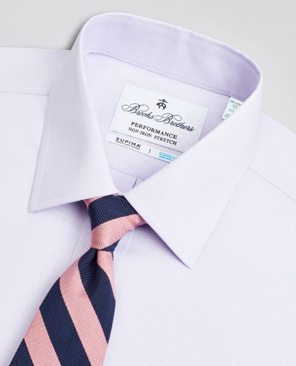 Milano Slim-Fit Dress Shirt, Performance Non-Iron with COOLMAX&reg;, Ainsley Collar Twill Check, image 2