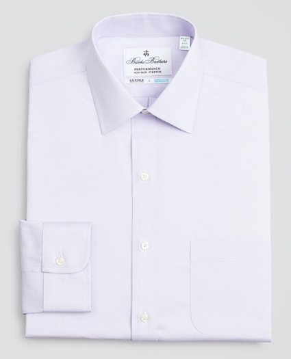 Milano Slim-Fit Dress Shirt, Performance Non-Iron with COOLMAX&reg;, Ainsley Collar Twill Check, image 4