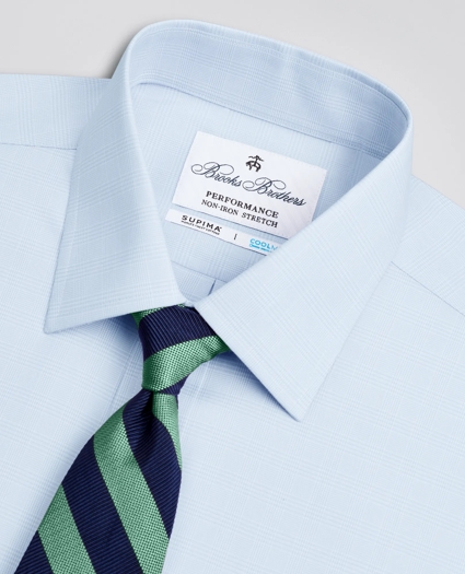 Milano Slim-Fit Dress Shirt, Performance Non-Iron with COOLMAX®, Ainsley Collar Twill Check, image 2