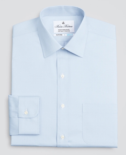 Milano Slim-Fit Dress Shirt, Performance Non-Iron with COOLMAX®, Ainsley Collar Twill Check, image 4