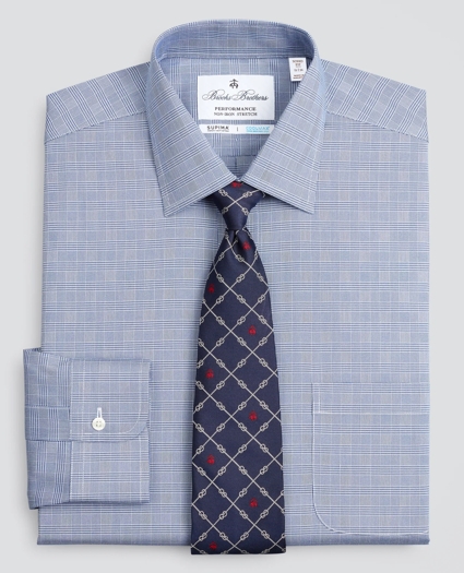 Soho Extra-Slim Fit Dress Shirt, Performance Non-Iron with COOLMAX®, Ainsley Collar Twill Check, image 1