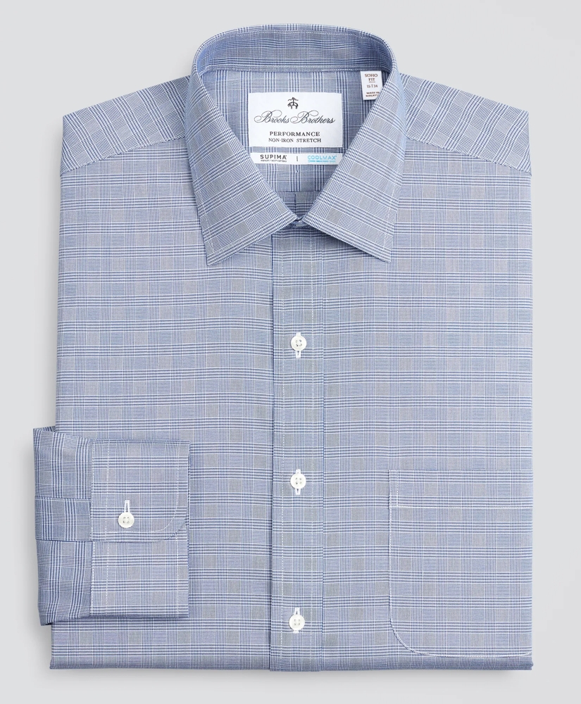 Soho Extra-Slim Fit Dress Shirt, Performance Non-Iron with COOLMAX®, Ainsley Collar Twill Check, image 4