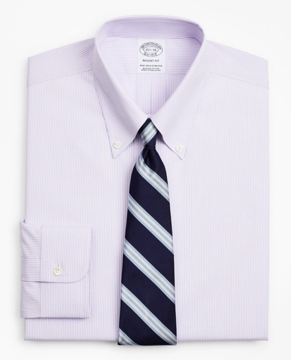 Stretch Regent Regular-Fit  Dress Shirt, Non-Iron Poplin Button-Down Collar Fine Stripe, image 1