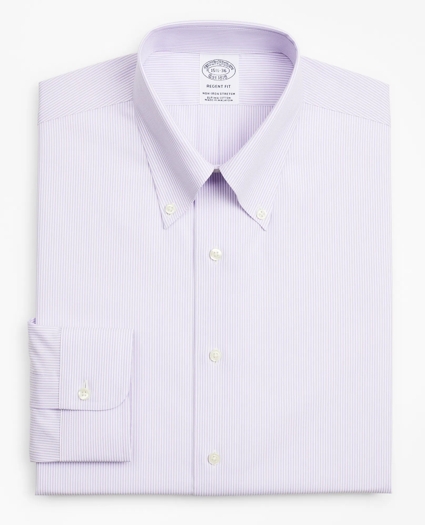 Stretch Regent Regular-Fit  Dress Shirt, Non-Iron Poplin Button-Down Collar Fine Stripe, image 4