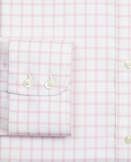 Stretch Regent Regular-Fit Dress Shirt, Non-Iron Twill Ainsley Collar Grid Check, image 3