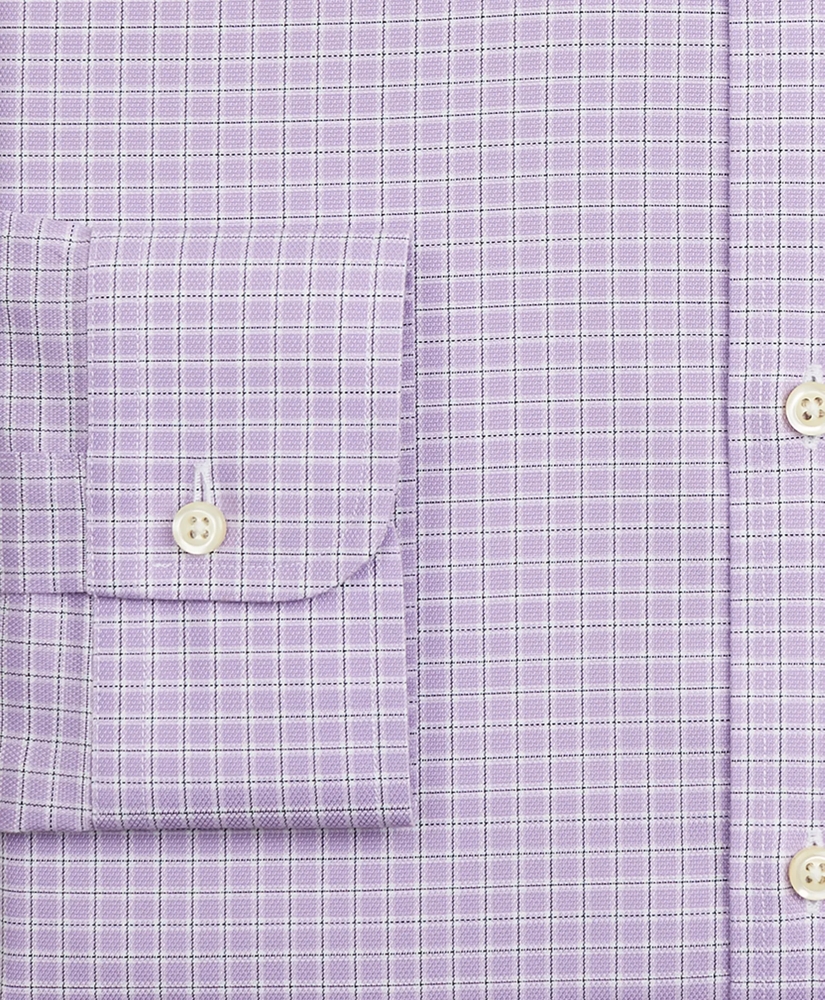 Stretch Milano Slim-Fit Dress Shirt, Non-Iron Royal Oxford Ainsley Collar Check, image 3