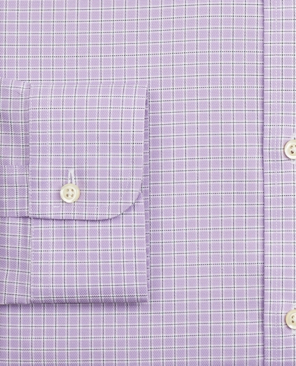 Stretch Milano Slim-Fit Dress Shirt, Non-Iron Royal Oxford Ainsley Collar Check, image 3