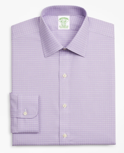 Stretch Milano Slim-Fit Dress Shirt, Non-Iron Royal Oxford Ainsley Collar Check, image 4