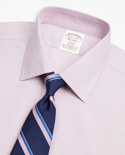 Stretch Soho Extra-Slim-Fit Dress Shirt, Non-Iron Royal Oxford Ainsley Collar Check, image 2