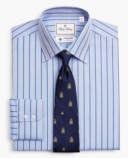 Luxury Collection Madison Relaxed-Fit Dress Shirt, Franklin Spread Collar Herringbone Stripe, image 1