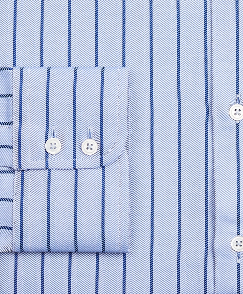 Luxury Collection Madison Relaxed-Fit Dress Shirt, Franklin Spread Collar Herringbone Stripe, image 3