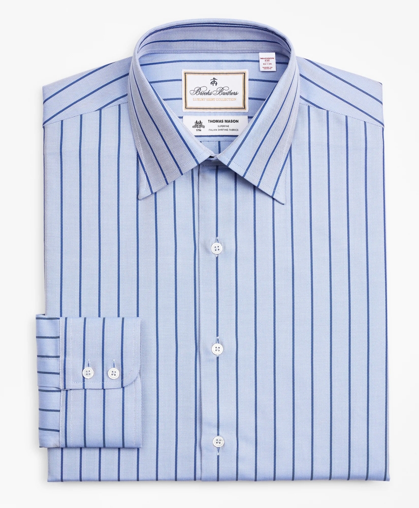Luxury Collection Madison Relaxed-Fit Dress Shirt, Franklin Spread Collar Herringbone Stripe, image 4