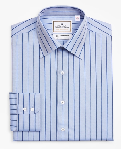 Luxury Collection Madison Relaxed-Fit Dress Shirt, Franklin Spread Collar Herringbone Stripe, image 4