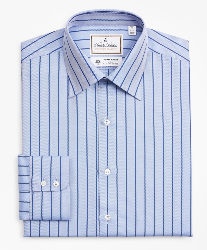 Luxury Collection Soho Extra-Slim-Fit Dress Shirt, Franklin Spread Collar Herringbone Stripe, image 4