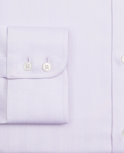 Luxury Collection Regent Regular-Fit Dress Shirt, Franklin Spread Collar Herringbone, image 3