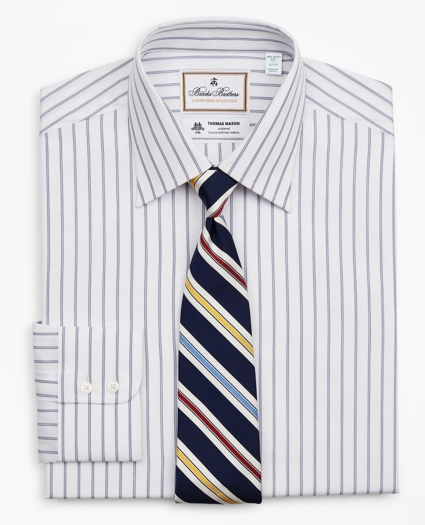 Luxury Collection Milano Slim-Fit Dress Shirt, Franklin Spread Collar Micro-Outline Stripe, image 1