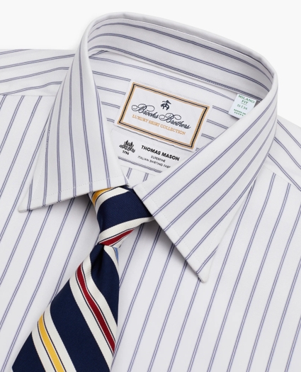 Luxury Collection Milano Slim-Fit Dress Shirt, Franklin Spread Collar Micro-Outline Stripe, image 2