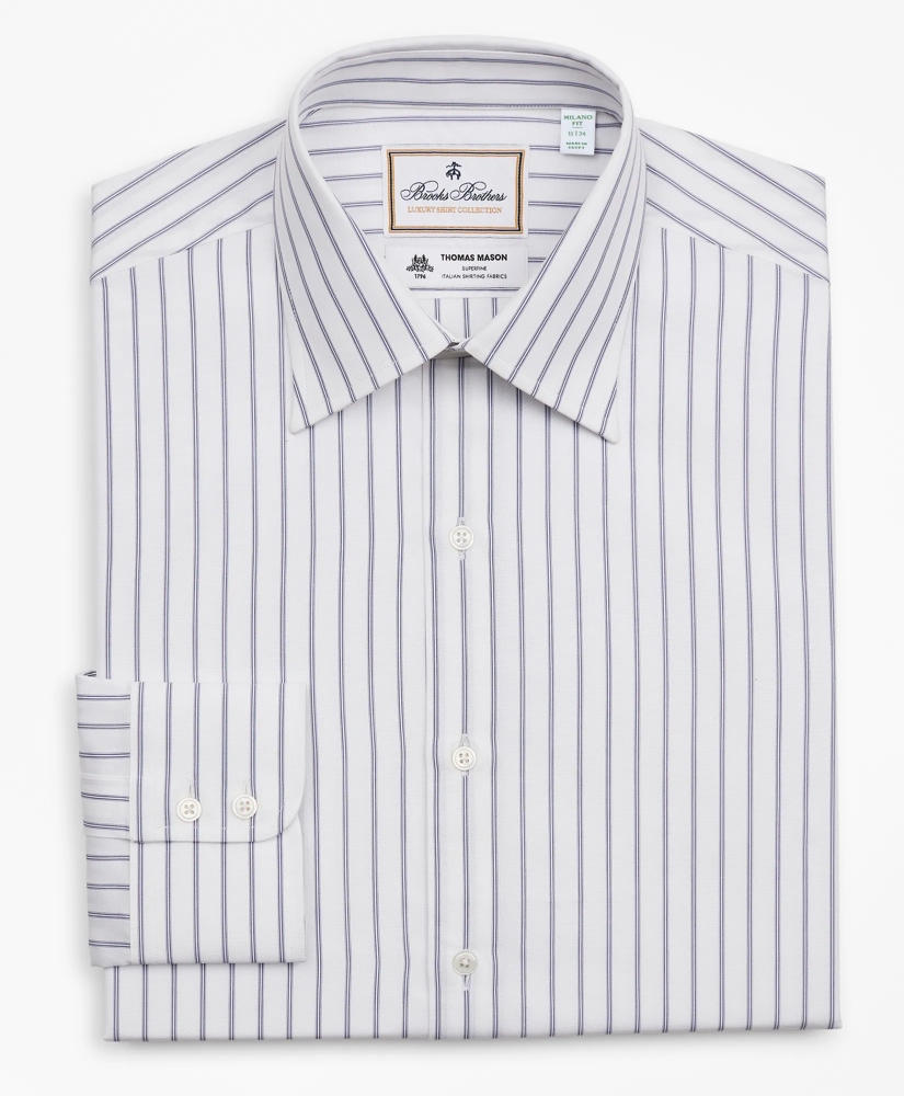 Luxury Collection Milano Slim-Fit Dress Shirt, Franklin Spread Collar Micro-Outline Stripe, image 4