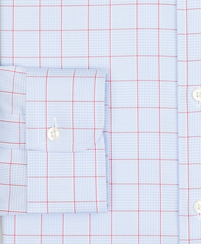 Stretch Regent Regular-Fit Dress Shirt, Non-Iron Pinpoint Button-Down Collar Glen Plaid, image 3