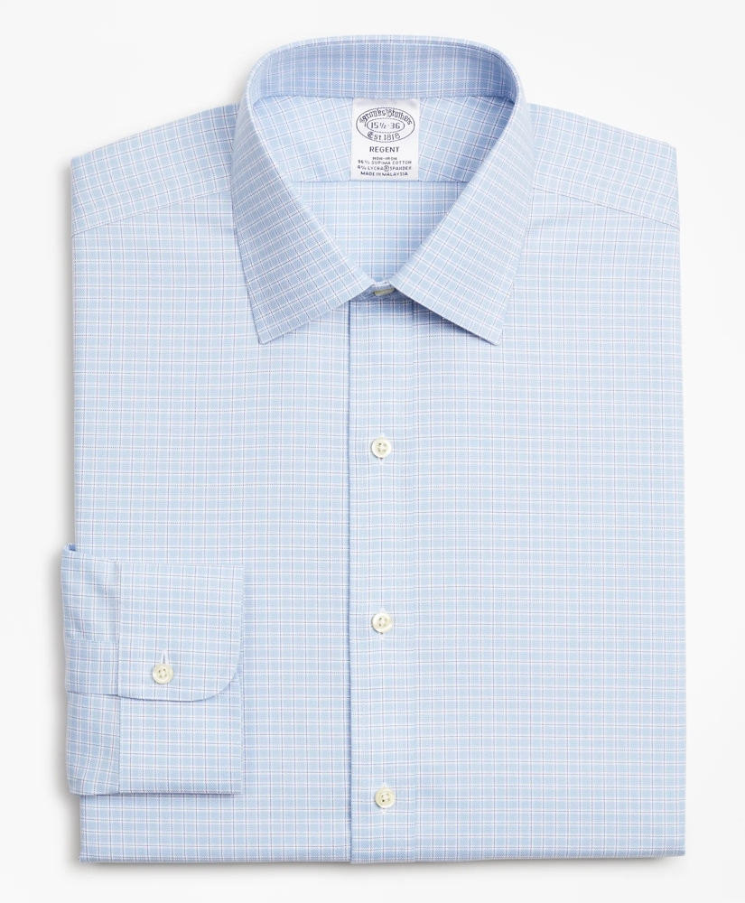 Stretch Regent Regular-Fit Dress Shirt, Non-Iron Royal Oxford Ainsley Collar Check, image 4