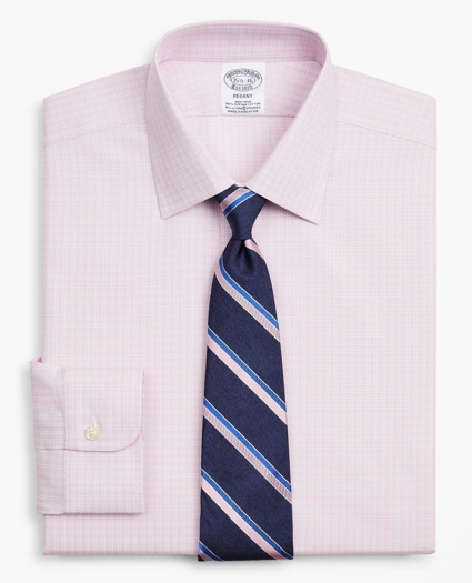Stretch Regent Regular-Fit Dress Shirt, Non-Iron Royal Oxford Ainsley Collar Check, image 1