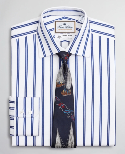 Luxury Collection Regent Regular-Fit Dress Shirt, Franklin Spread Collar Double Stripe, image 1