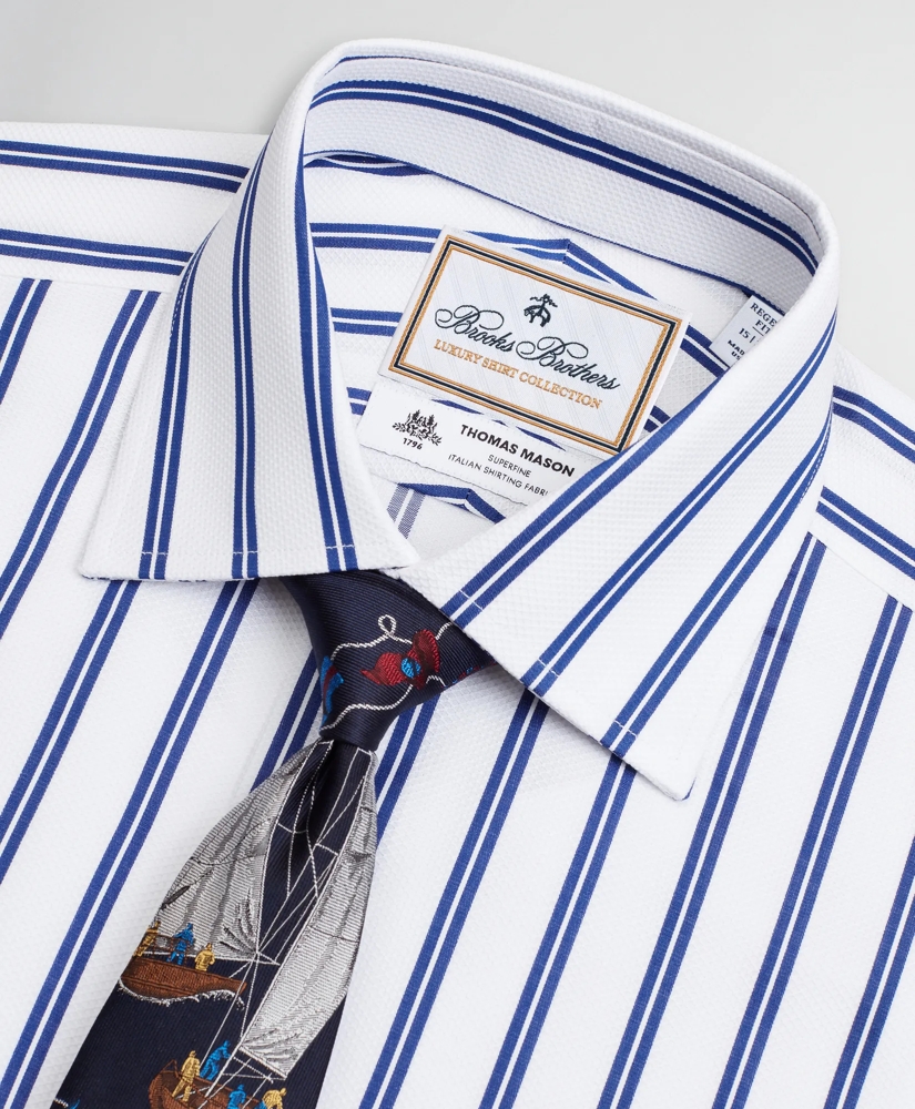 Luxury Collection Regent Regular-Fit Dress Shirt, Franklin Spread Collar Double Stripe, image 2