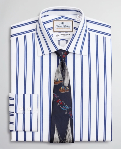 Luxury Collection Soho Extra-Slim-Fit Dress Shirt, Franklin Spread Collar Double Stripe, image 1