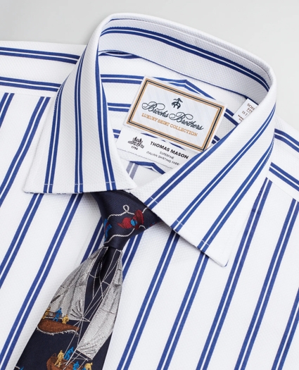 Luxury Collection Soho Extra-Slim-Fit Dress Shirt, Franklin Spread Collar Double Stripe, image 2