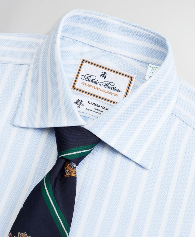 Luxury Collection Milano Slim-Fit Dress Shirt, Franklin Spread Collar Stripe, image 2