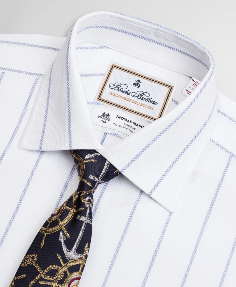 Luxury Collection Madison Relaxed-Fit Dress Shirt, Franklin Spread Collar Pinstripe, image 2