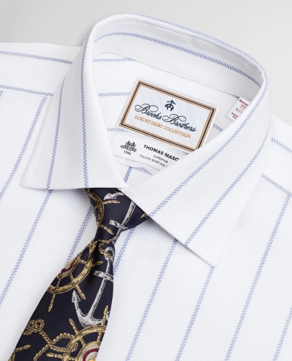Luxury Collection Madison Relaxed-Fit Dress Shirt, Franklin Spread Collar Pinstripe, image 2